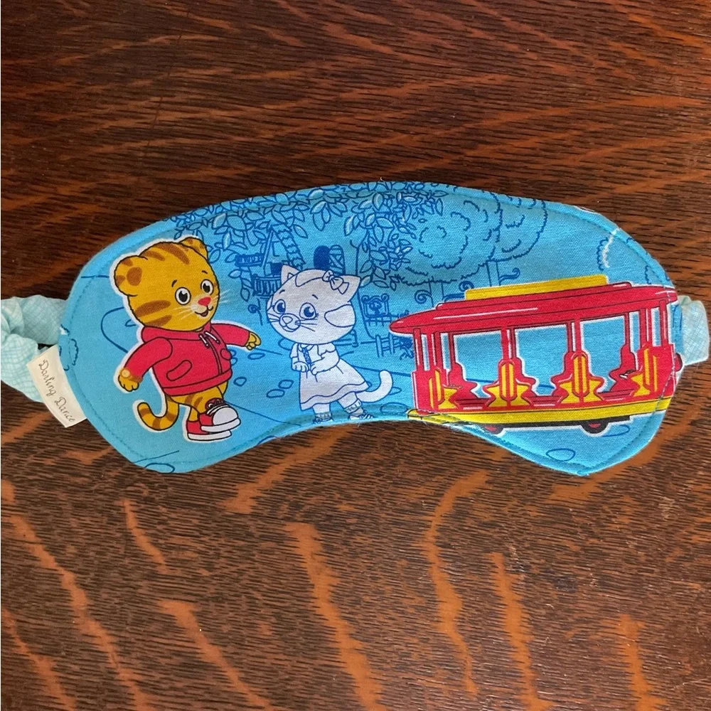 Blue Kids Sleep Mask with Cartoon Characters